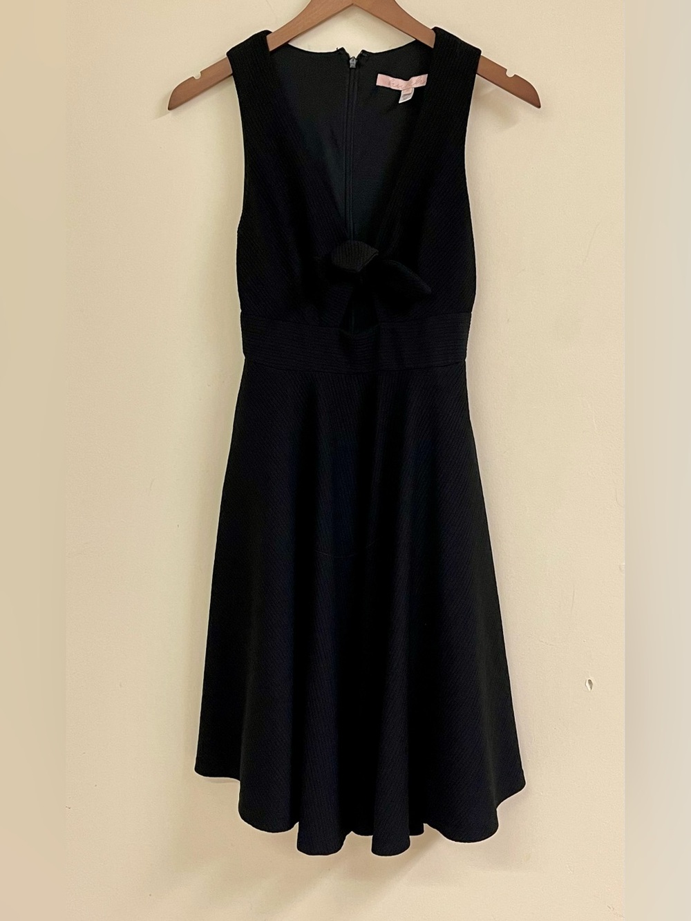 Hutch Black April Bow Front Fit & Flare Dress XS Anthropologie